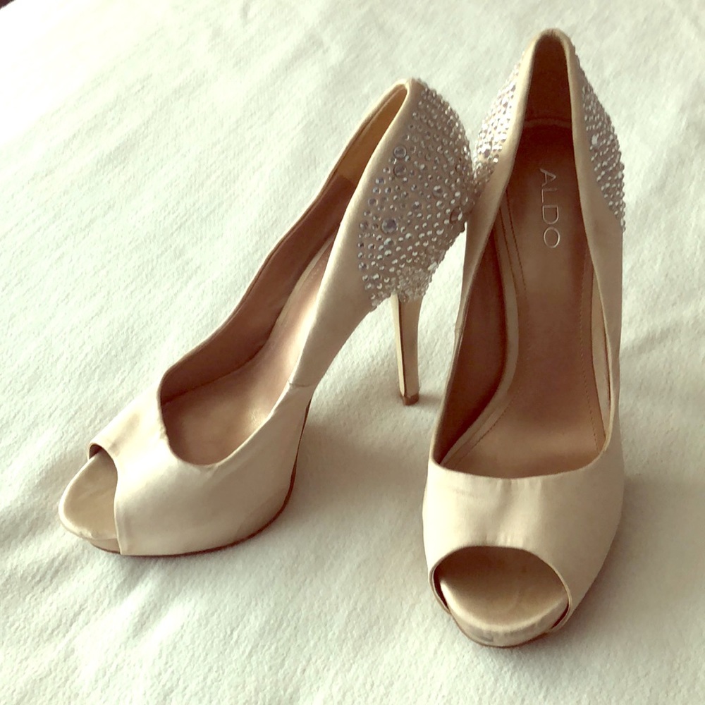 Aldo rhinestone studded high heels size 40